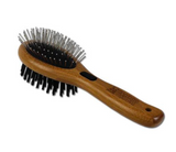 Bamboo Combo Brush with Bristles & Stainless Steel Pins