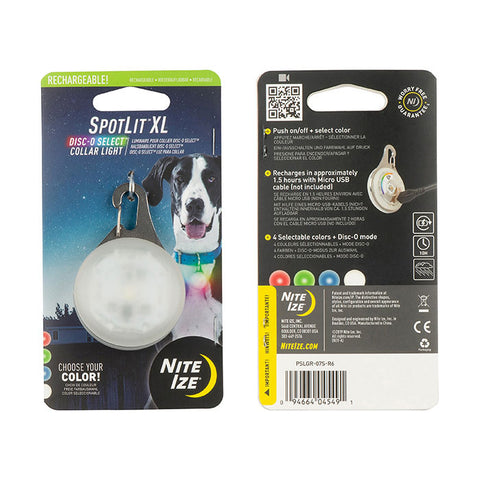 SpotLit® XL Rechargeable Collar Light - Disc-O Select™